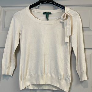 LAUREN RL retro lightweight 3/4 length sleeved sweater